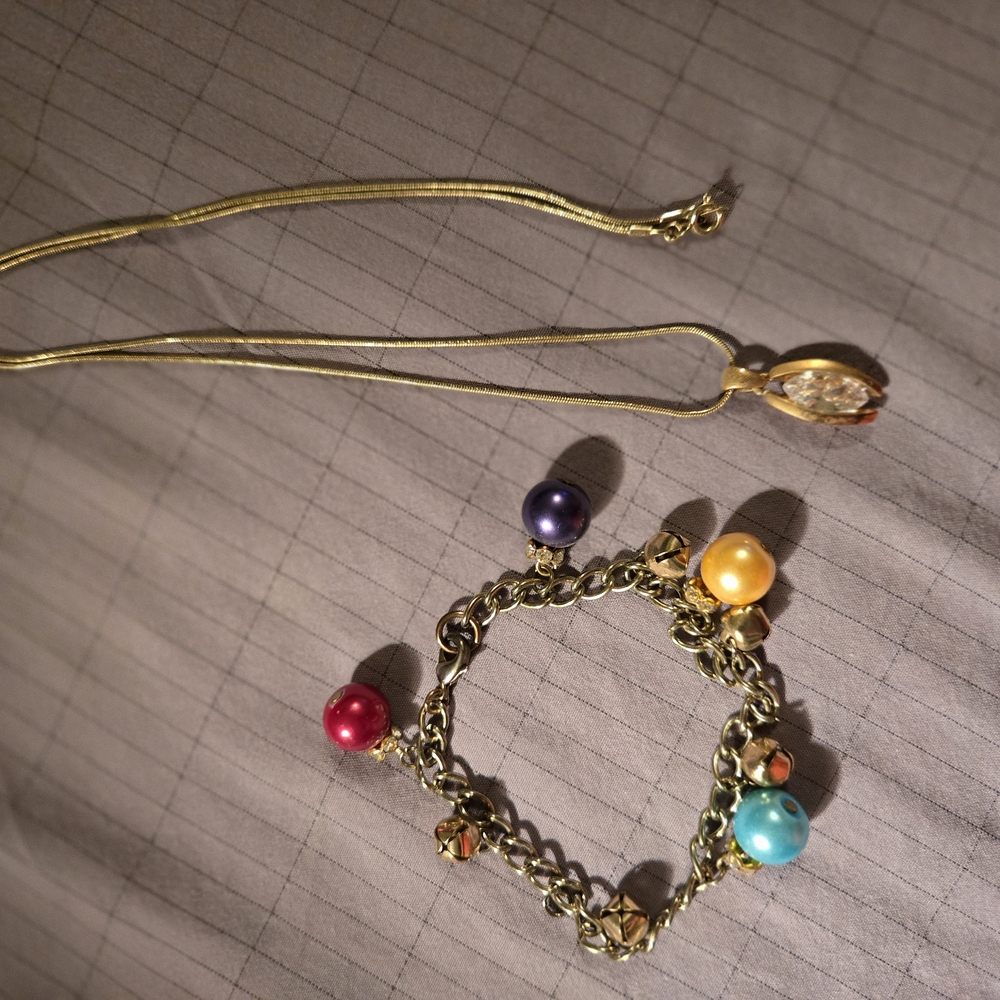 Colorful Beaded Bracelet and Necklace Set